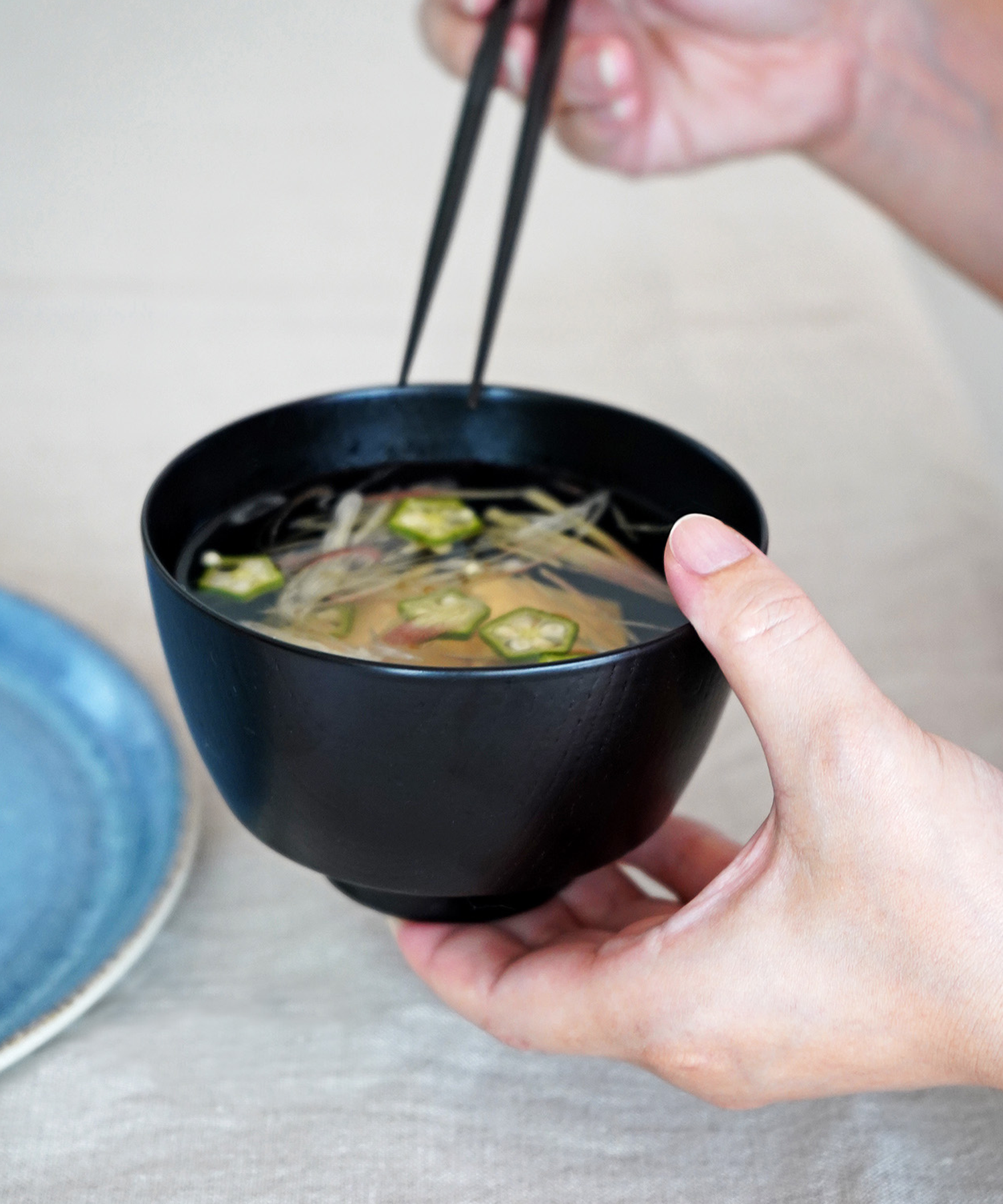 欅・一文字汁椀