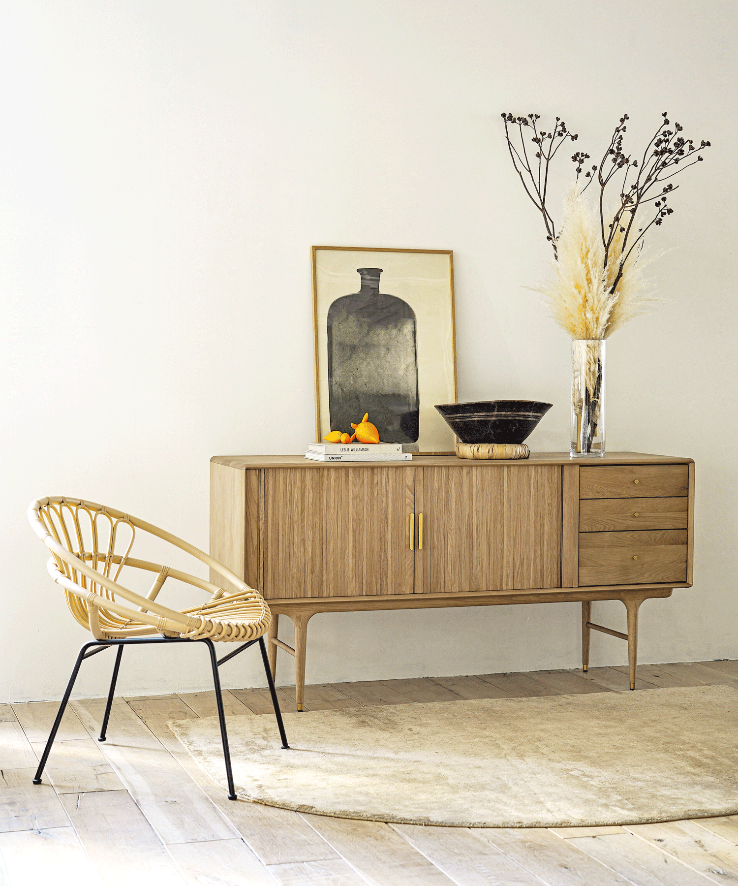 【予約商品・11月中旬入荷予定】JULIE SIDE BOARD WHITE OAK