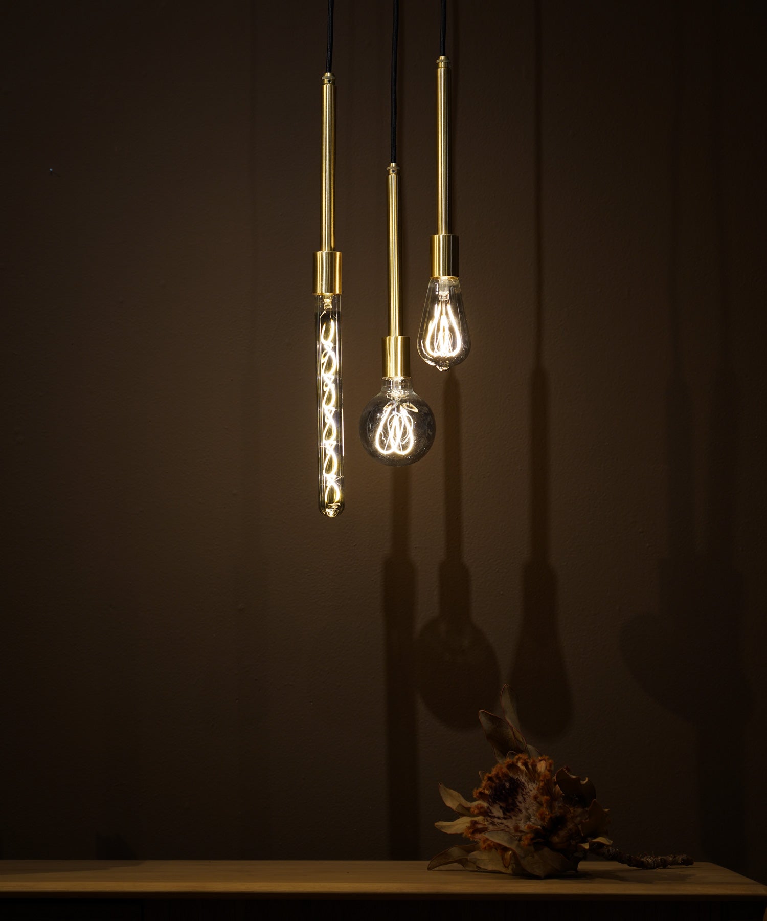 BRASS PILLAR 3 PENDANT LAMP