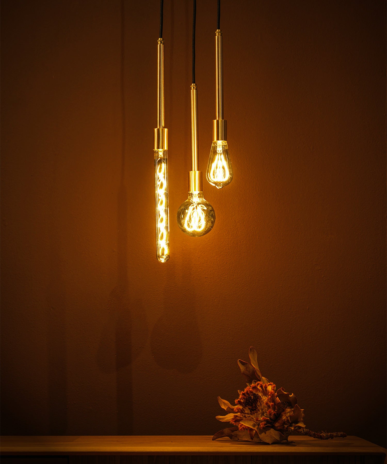 BRASS PILLAR 3 PENDANT LAMP