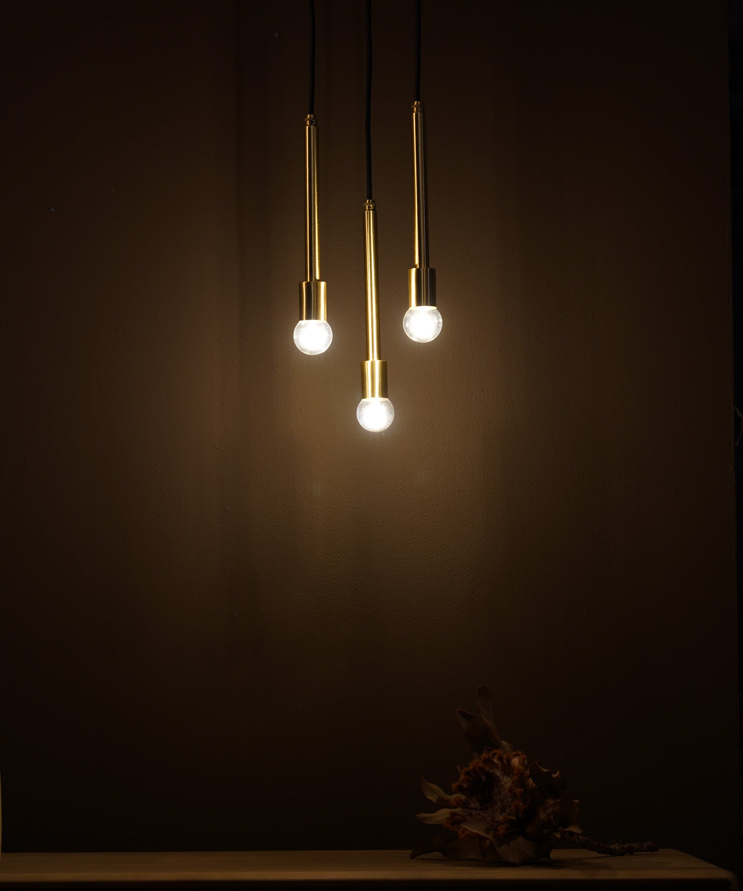 BRASS PILLAR 3 PENDANT LAMP