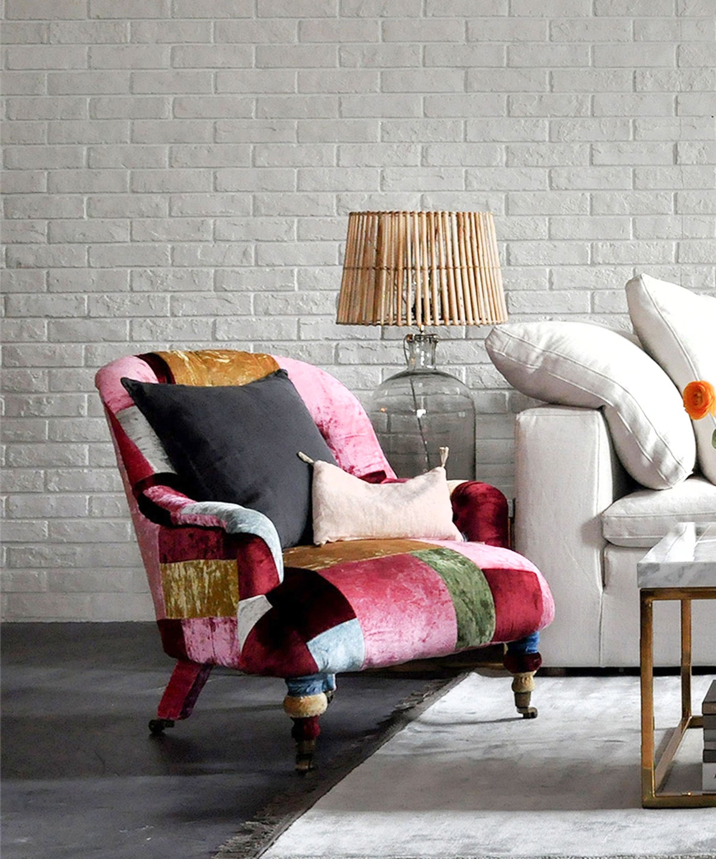 HALO（ハロ）ANNE CHAIR VELVET PATCHWORK BOHEM