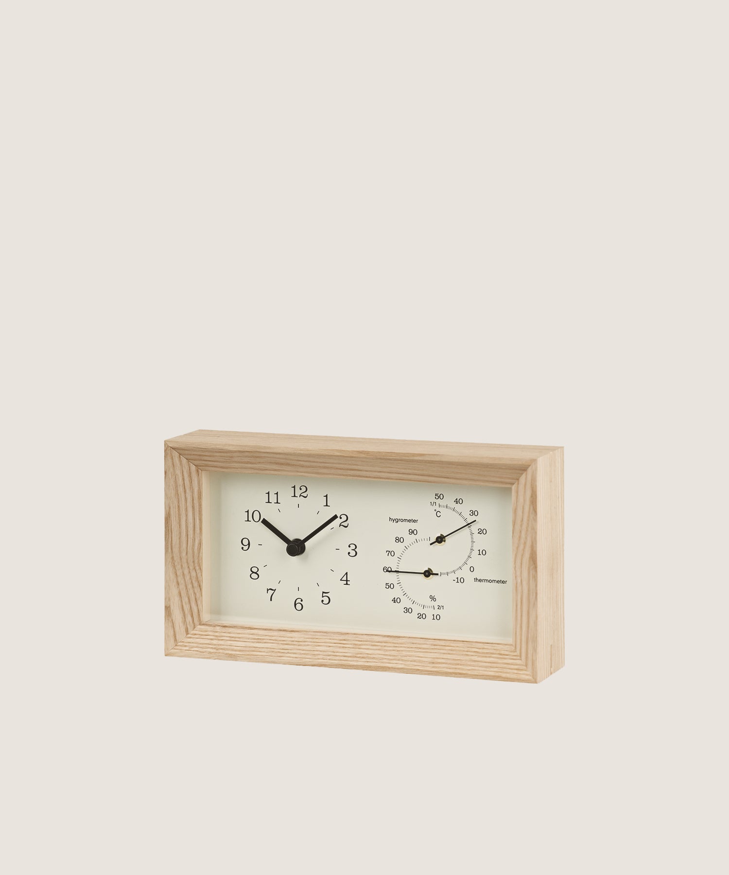 レムノス　温湿度計付き　スタンダードクロック Lemnos（レムノス）FRAME 置き時計・温湿度計付 時計 – TIMELESS